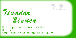 tivadar misner business card